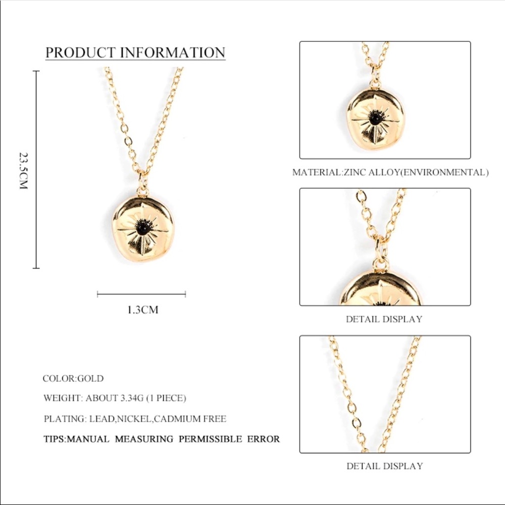 💕 dainty sunburst necklace 💕 - Picture 4 of 5